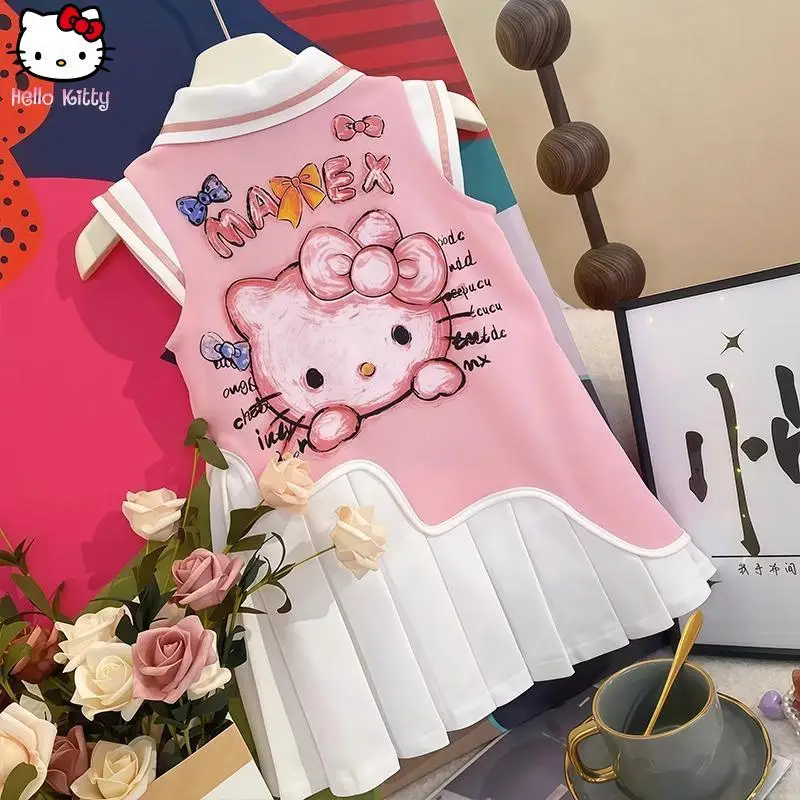 Платье для девочек в стиле аниме Sanrio Hello Kitty, кавайная футболка без рукавов, плиссированная юбка, Jk, студенческий стиль, удобный повседневный комплект с героями мультфильмов
Платье для девочек в стиле аниме Sanrio Hello Kitty, кавайная футболка без рукавов, плиссированная юбка, Jk, студенческий стиль, удобный повседневный комплект с героями мультфильмов