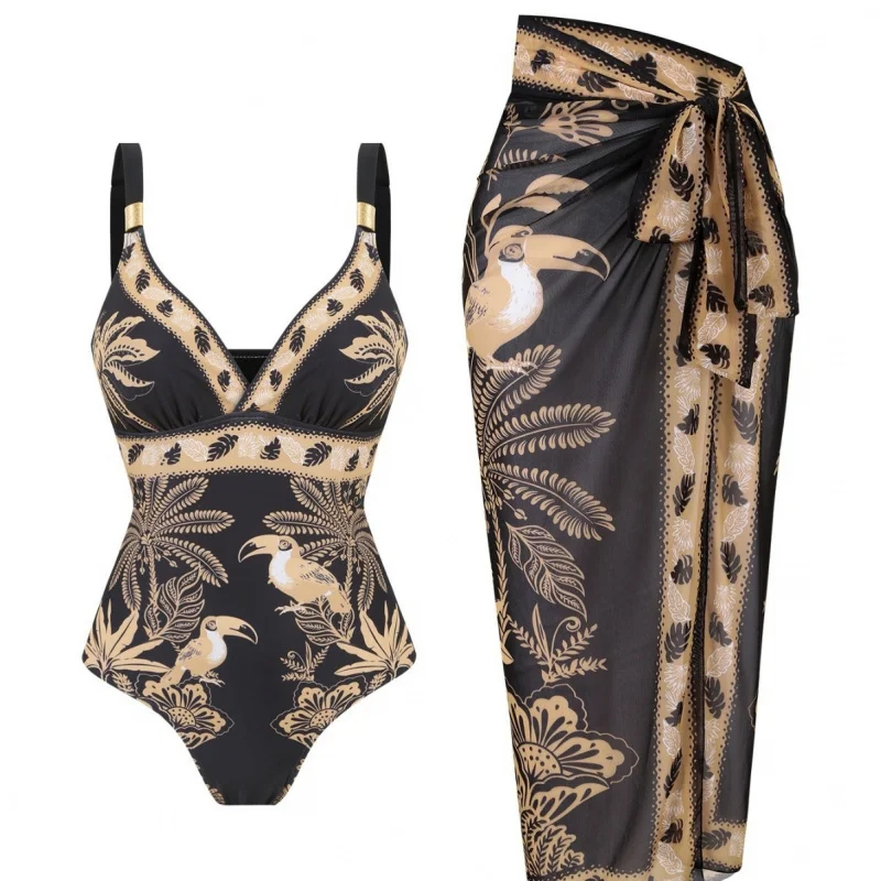 New one-piece swimsuit set, sexy swimwear2026Beach two-piece wrap skirt set
New one-piece swimsuit set, sexy swimwear2026Beach two-piece wrap skirt set