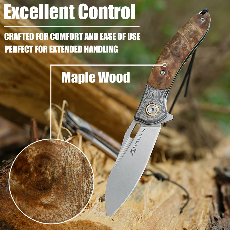VNLA M390 Powdered Steel Pocket Folding Knife Maple Wood Engraved Steel Head Outdoor Hunting Survival Pocket Clip EDC Tool Knife
VNLA M390 Powdered Steel Pocket Folding Knife Maple Wood Engraved Steel Head Outdoor Hunting Survival Pocket Clip EDC Tool Knife