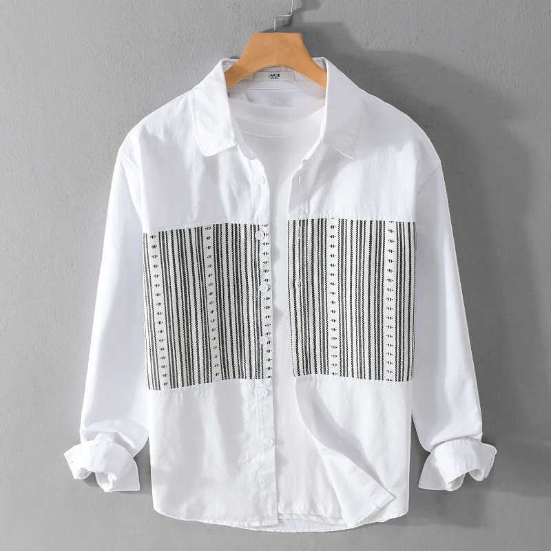 New Designer Long-sleeve Patchwork Casual Cotton Quality Brand Shirts For Men Fashion Comfortable Tops Clothing Camisa Masculina
New Designer Long-sleeve Patchwork Casual Cotton Quality Brand Shirts For Men Fashion Comfortable Tops Clothing Camisa Masculina