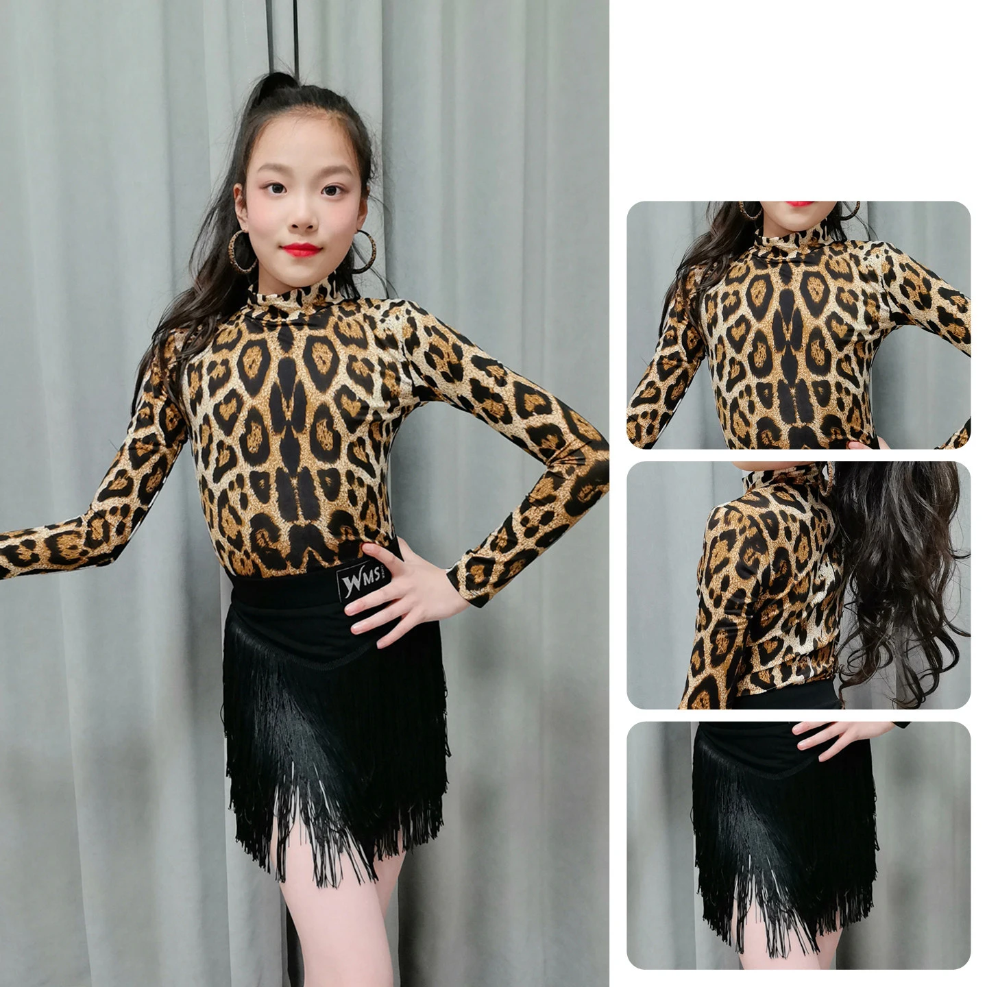 2026 New Latin Dance Performance Outfits Leopard Tops Split Skirts Suit Chacha Rumba Tango Kids Latin Dance Stage Wear XH4396
2026 New Latin Dance Performance Outfits Leopard Tops Split Skirts Suit Chacha Rumba Tango Kids Latin Dance Stage Wear XH4396