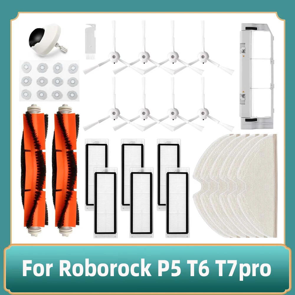 Запчасти для робота-пылесоса Roborock P5 T6 T7pro, основная и боковая щетки, крышка резервуара для воды, фильтр, насадка на швабру, колесо, аксессуары
Запчасти для робота-пылесоса Roborock P5 T6 T7pro, основная и боковая щетки, крышка резервуара для воды, фильтр, насадка на швабру, колесо, аксессуары