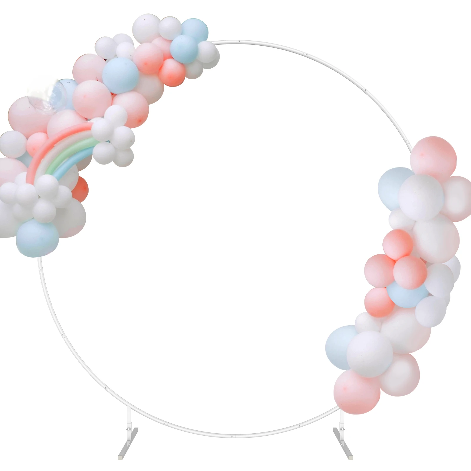 Round Metal Wedding Arch Stand - Portable Balloon & Flower Backdrop Frame for DIY Birthday Reusable Circle Party Kit
Round Metal Wedding Arch Stand - Portable Balloon & Flower Backdrop Frame for DIY Birthday Reusable Circle Party Kit
