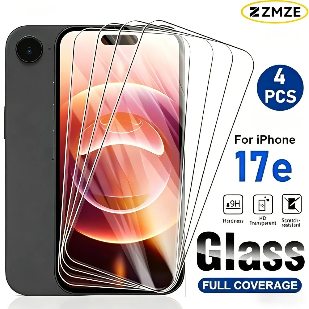 4Pcs Ultra Clear Tempered Glass for iPhone 17e 15 16 17 Pro Max 16e Air Screen Protectors for iPhone 15 14 Plus 14 13 12 11 Pro
4Pcs Ultra Clear Tempered Glass for iPhone 17e 15 16 17 Pro Max 16e Air Screen Protectors for iPhone 15 14 Plus 14 13 12 11 Pro