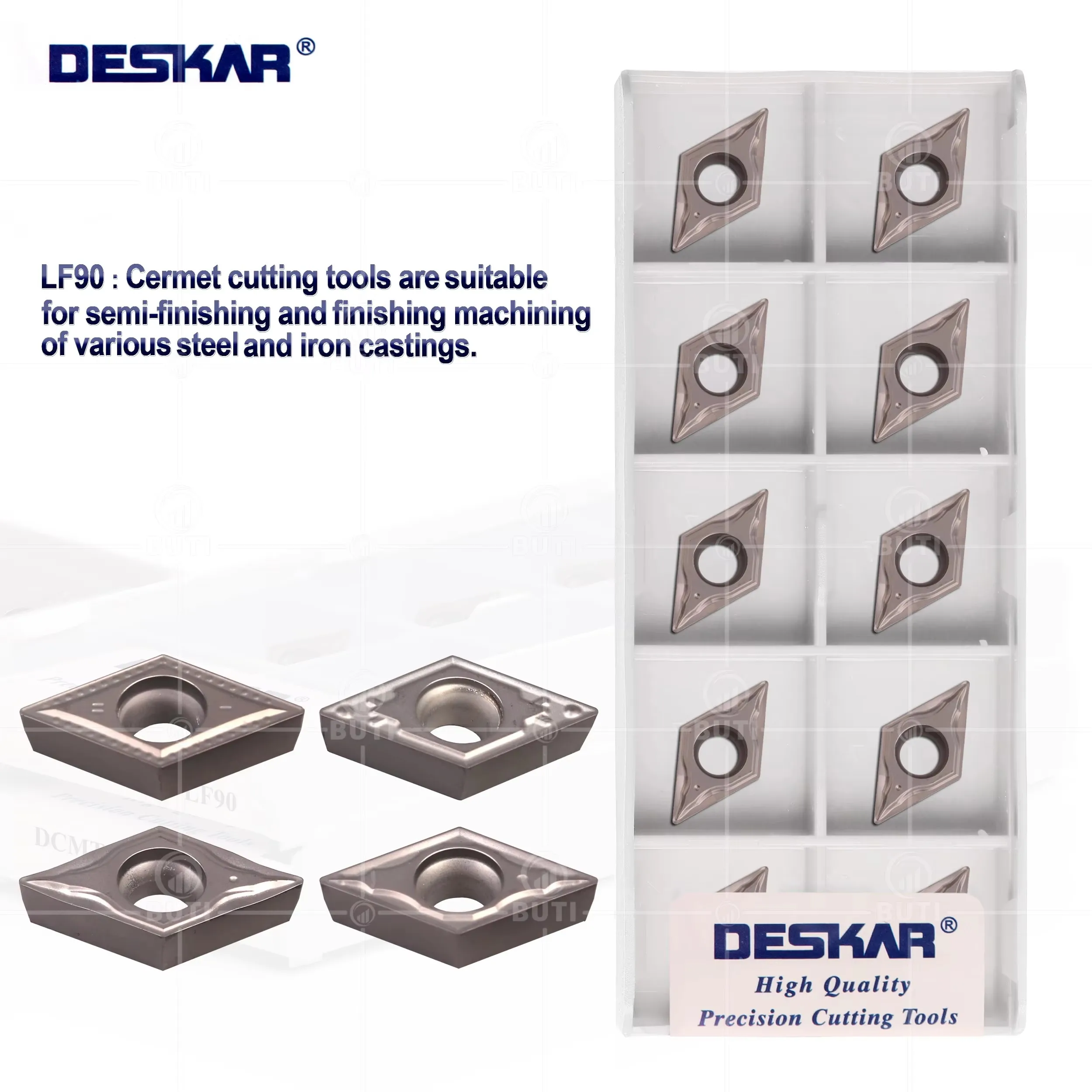 DESKAR 100% Original DCMT11T304 FG HQ MT PS LF90 Cermet Lathe Cutter Tools Tool Cutting Lathe Inse Diamond Shaped Car Dlade Dlad
DESKAR 100% Original DCMT11T304 FG HQ MT PS LF90 Cermet Lathe Cutter Tools Tool Cutting Lathe Inse Diamond Shaped Car Dlade Dlad