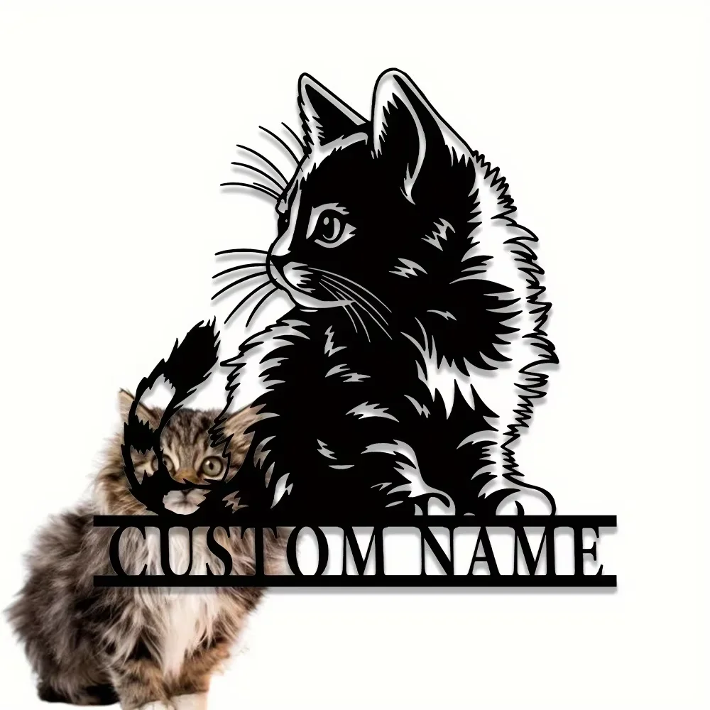 Trendy Tailorable Black Cat Wall Art. Custom Family Name, Matte Finish. Easy Apply/Remove Decor.
Trendy Tailorable Black Cat Wall Art. Custom Family Name, Matte Finish. Easy Apply/Remove Decor.