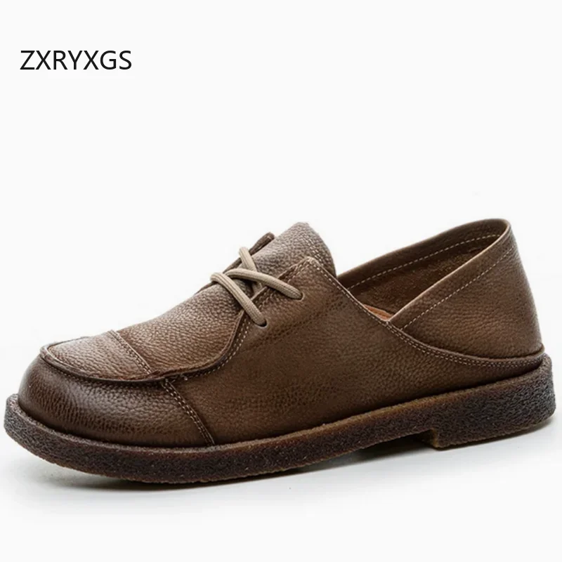 ZXRYXGS Superior Full Genuine Leather Shoes Lady Flats Fashion Casual Shoes 2025 New Lace-up Elegant Comfortable Trendy Shoes
ZXRYXGS Superior Full Genuine Leather Shoes Lady Flats Fashion Casual Shoes 2025 New Lace-up Elegant Comfortable Trendy Shoes