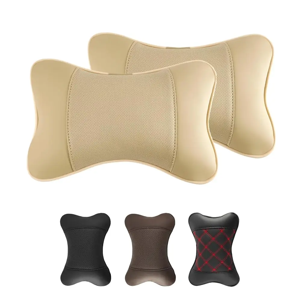 2 Pack Car Neck Pillow PU Leather Automotive Headrest Pillow for Car Support Neck Pain Relief Universal Car Pillow (Beige)
2 Pack Car Neck Pillow PU Leather Automotive Headrest Pillow for Car Support Neck Pain Relief Universal Car Pillow (Beige)