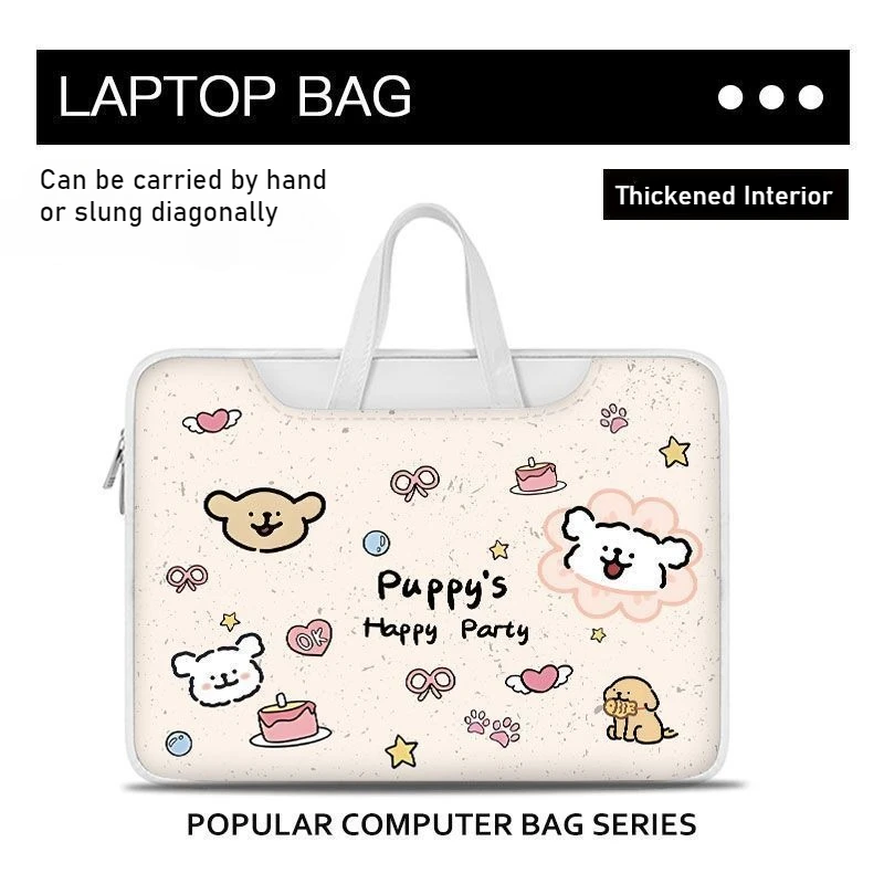 Maltese Laptop Bag Golden Retriever Cartoon Cute Waterproof Oilproof Anti Fall MacBook Storage Case Office Commute Portable Gift 
Maltese Laptop Bag Golden Retriever Cartoon Cute Waterproof Oilproof Anti Fall MacBook Storage Case Office Commute Portable Gift