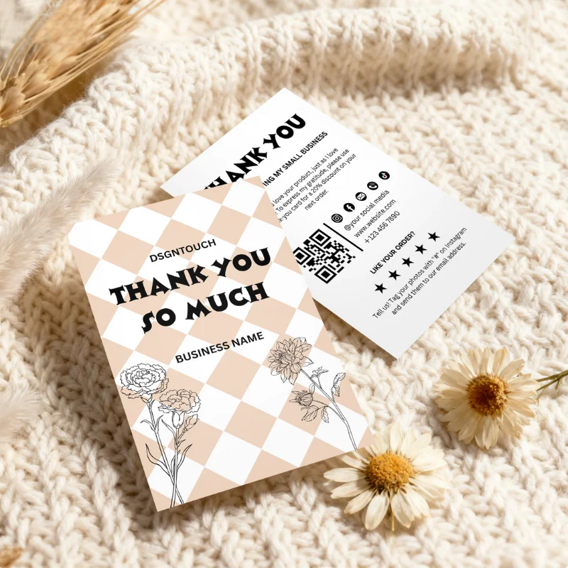 Luxury Thank You So Much Card for Business Elegant Checkerboard Appreciation Card with Your Custom Messages to Customers
Luxury Thank You So Much Card for Business Elegant Checkerboard Appreciation Card with Your Custom Messages to Customers