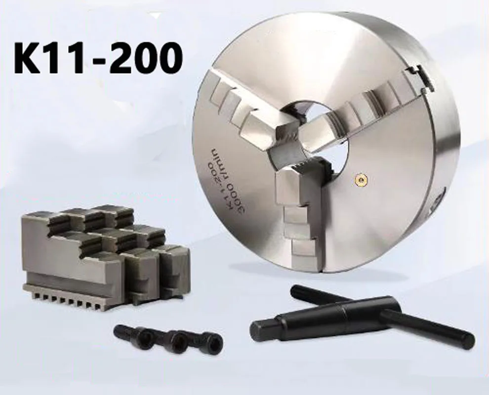 Комплект 1 шт. K11-200: 3-кулачковый ручной токарный патрон, самоцентрирующийся, для металлообрабатывающих станков, фрезерных и сверлильных станков с ЧПУ, аксессуары
Комплект 1 шт. K11-200: 3-кулачковый ручной токарный патрон, самоцентрирующийся, для металлообрабатывающих станков, фрезерных и сверлильных станков с ЧПУ, аксессуары