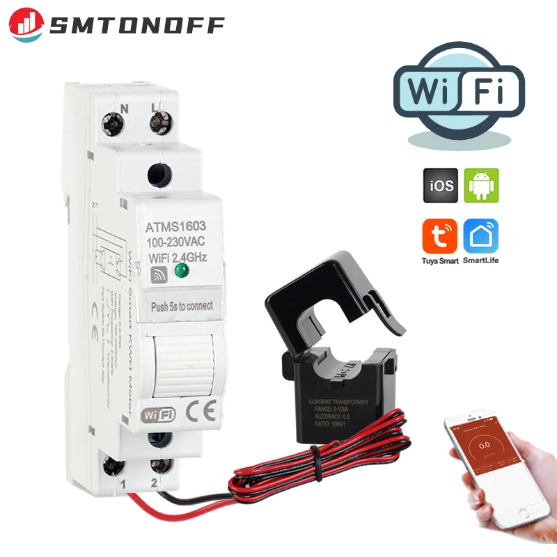Однофазный ваттметр Tuya на Din-рейку, Wi-Fi, с таймером, монитором энергопотребления, измерителем кВт/ч, 110 В, 220 В, Гц
Однофазный ваттметр Tuya на Din-рейку, Wi-Fi, с таймером, монитором энергопотребления, измерителем кВт/ч, 110 В, 220 В, Гц