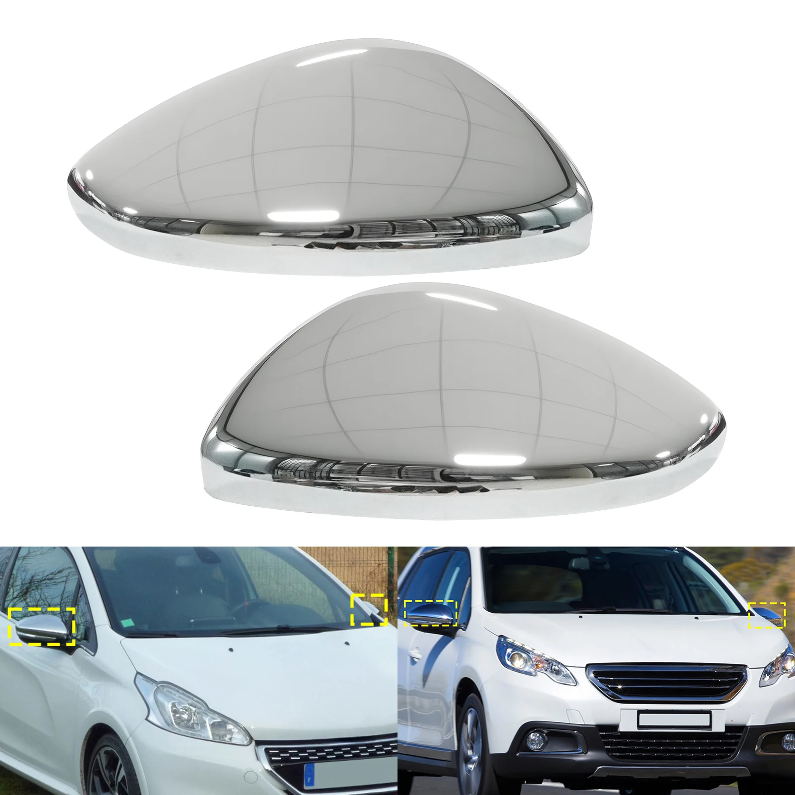 1 Pair Side Wing Door Mirror Cover Caps Chrome For Peugeot 208 2008 GTI 2012-2019 Citroen C3 2016-2023
1 Pair Side Wing Door Mirror Cover Caps Chrome For Peugeot 208 2008 GTI 2012-2019 Citroen C3 2016-2023