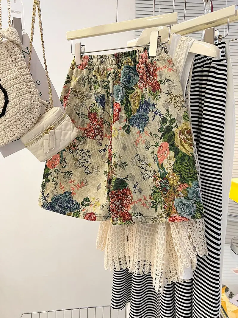 Vacation Style Wide Leg Short Pants Women's Loose Fit Casual High Waist Print Spring Summer plus Size 300 Pounds Fashionable
Vacation Style Wide Leg Short Pants Women's Loose Fit Casual High Waist Print Spring Summer plus Size 300 Pounds Fashionable
