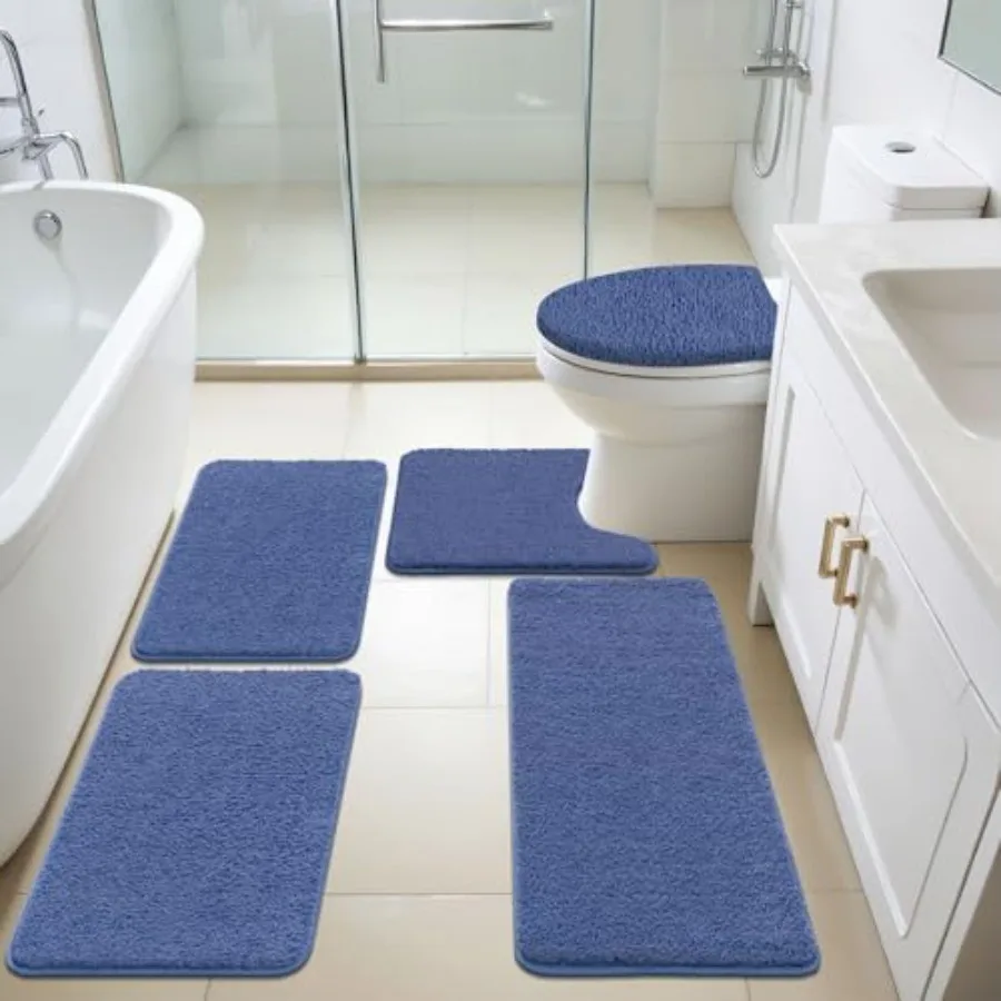 5 Pieces Bathroom Rugs Set with Toilet Lid Cover Ultra Soft Absorbent Microfiber Bath Mat U Shape Contour Rug for Bathroom Non
5 Pieces Bathroom Rugs Set with Toilet Lid Cover Ultra Soft Absorbent Microfiber Bath Mat U Shape Contour Rug for Bathroom Non