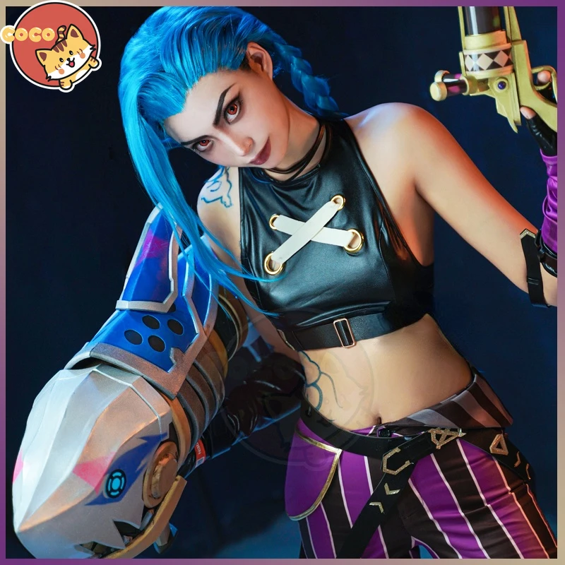 Женский костюм для косплея из игры LOLs Arcane, костюм для косплея LOL Arcane из кожи Jinx с париком для косплея
Женский костюм для косплея из игры LOLs Arcane, костюм для косплея LOL Arcane из кожи Jinx с париком для косплея
