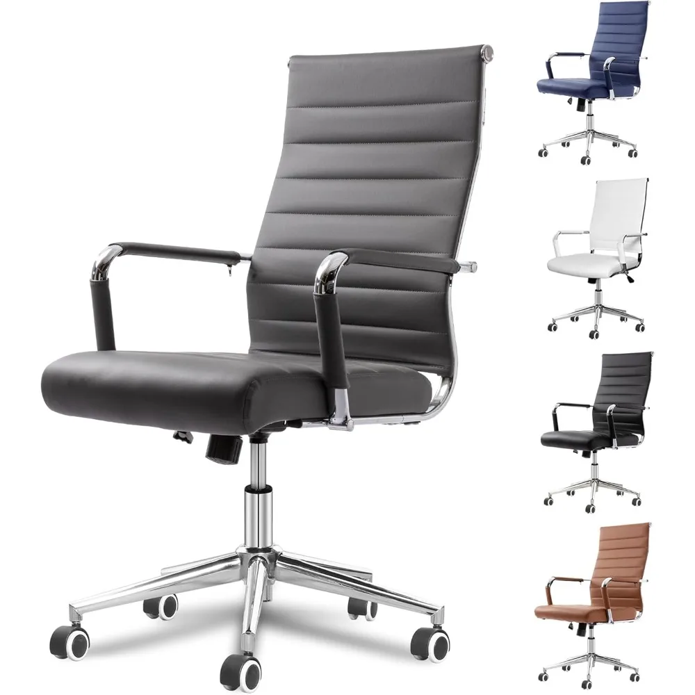 Okeysen Office Desk Chair, Ergonomic Leather Modern Conference Room Chairs, Executive Ribbed Height Adjustable Swivel
Okeysen Office Desk Chair, Ergonomic Leather Modern Conference Room Chairs, Executive Ribbed Height Adjustable Swivel