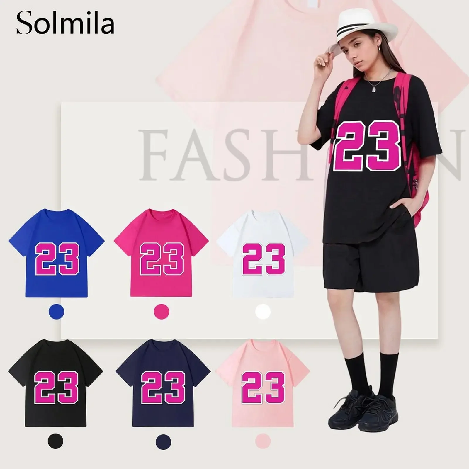 Women Summer Short Sleeve Top Oversize Comfortable Fabric 23 English Print Slight Stretch Round Neck Stylish & Breathable Tee
Women Summer Short Sleeve Top Oversize Comfortable Fabric 23 English Print Slight Stretch Round Neck Stylish & Breathable Tee