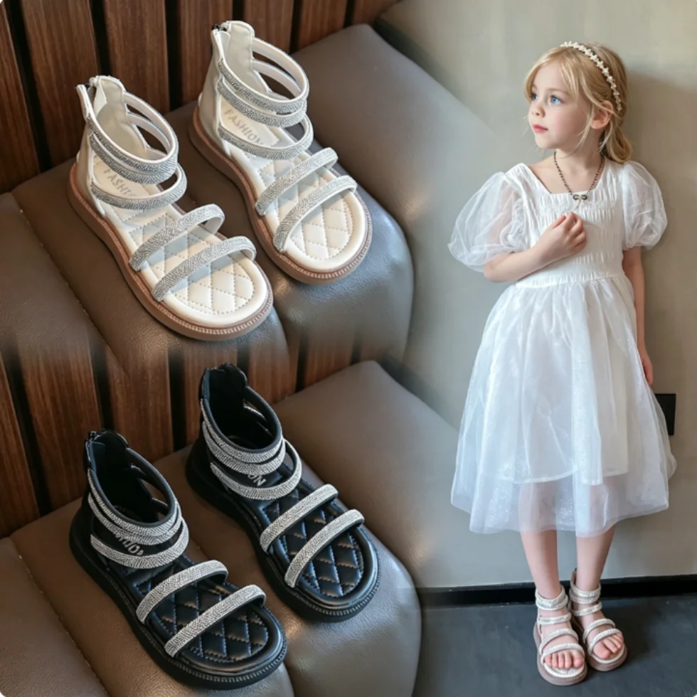 Children's Summer Sandals Big Girls Cute Princess Shoes Fashion Rhinestone Sandals Open-toe Bowknot Toddlers Soft Beach Shoes
Children's Summer Sandals Big Girls Cute Princess Shoes Fashion Rhinestone Sandals Open-toe Bowknot Toddlers Soft Beach Shoes