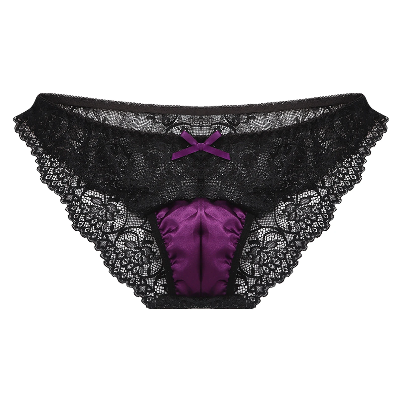 Low Rise Sissy Briefs Underwear for Men Satin Pouch Bow Detail See Through Floral Lace Panties Fancy Lingerie for Couple Games
Low Rise Sissy Briefs Underwear for Men Satin Pouch Bow Detail See Through Floral Lace Panties Fancy Lingerie for Couple Games