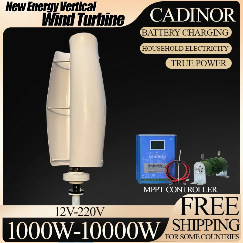 6000W 12V 24V 48V for Home Vertical Wind Turbine Generator Free Energy Wind Power Windmill Permanent Maglev with MPPT
6000W 12V 24V 48V for Home Vertical Wind Turbine Generator Free Energy Wind Power Windmill Permanent Maglev with MPPT