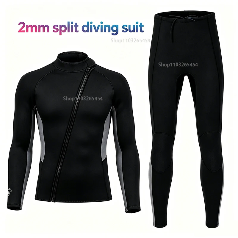 New Men Women 2MM Neoprene Split Wetsuit Long Sleeve Top Surf Pants Thermal Warm Wet Suit for Surfing Snorkeling Diving
New Men Women 2MM Neoprene Split Wetsuit Long Sleeve Top Surf Pants Thermal Warm Wet Suit for Surfing Snorkeling Diving