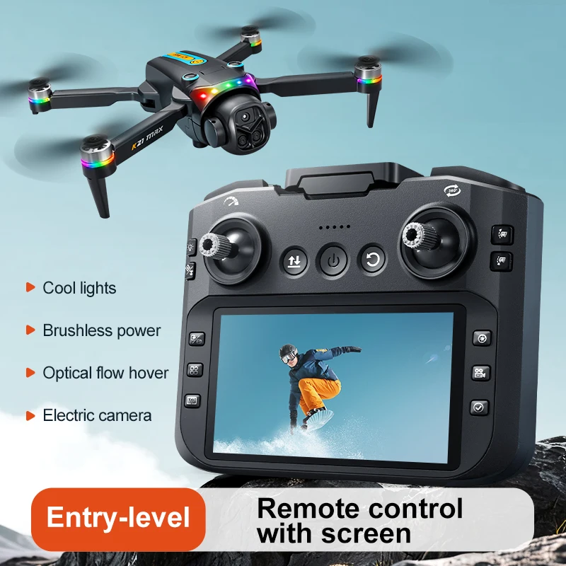 New K21 MAX Drone 4K HD Dual Camera Aerial 5G FPV Brushless Motor optical flow Obstacle Avoidance With Screen RC Quadcopter Toys
New K21 MAX Drone 4K HD Dual Camera Aerial 5G FPV Brushless Motor optical flow Obstacle Avoidance With Screen RC Quadcopter Toys