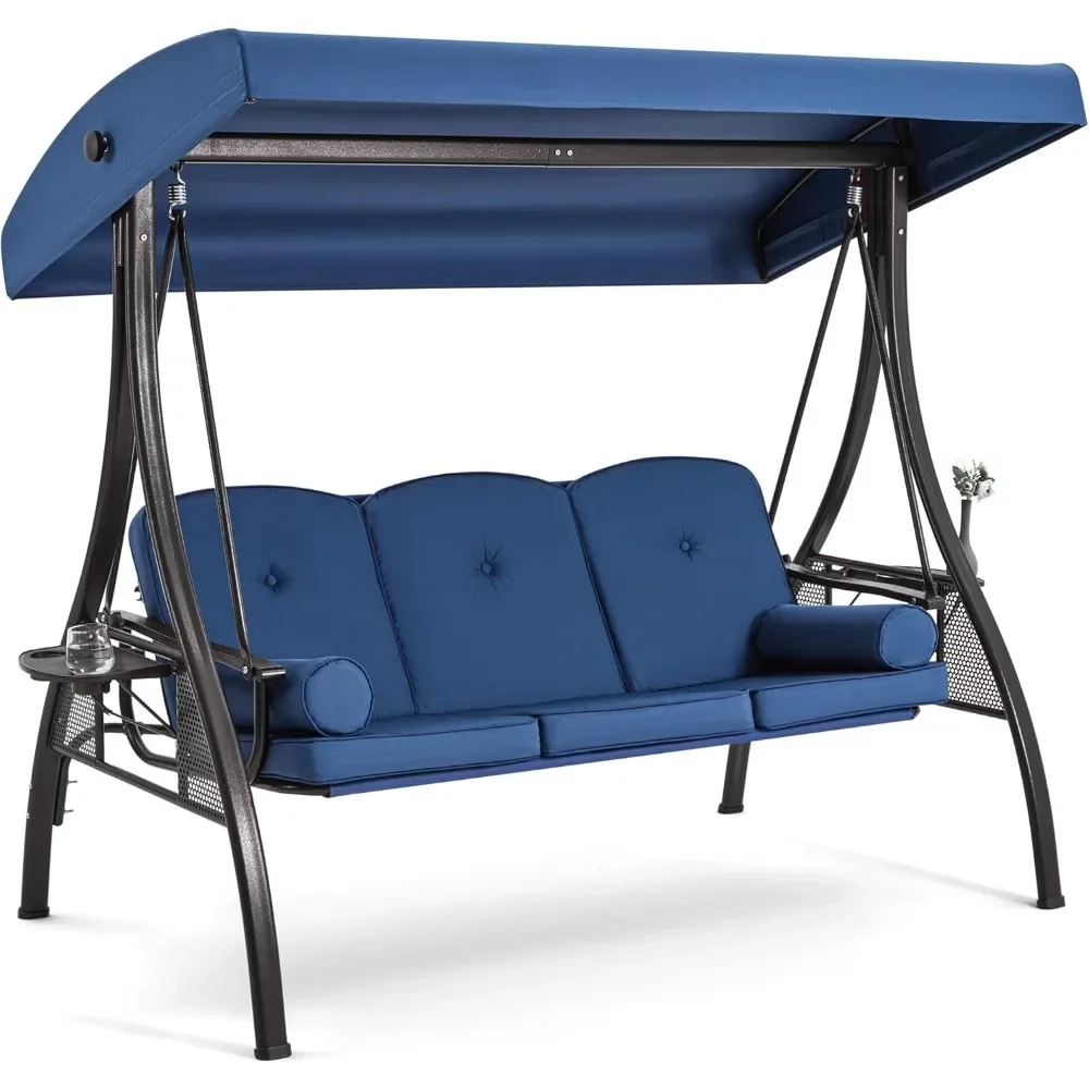 3 Seat Outdoor Porch Swing,Adjustable Canopy Porch Swings,Outdoor Swing with Stand, Patio Glider Chair with Thicken Cushions
3 Seat Outdoor Porch Swing,Adjustable Canopy Porch Swings,Outdoor Swing with Stand, Patio Glider Chair with Thicken Cushions