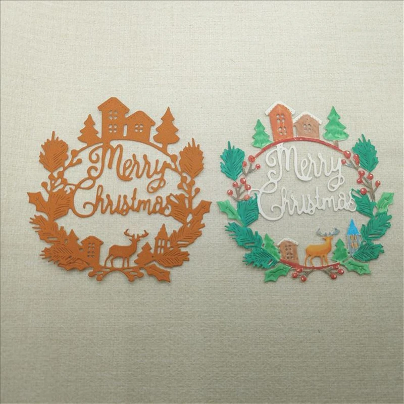 Merry Christmas Leaf Wreath metal cutting dies Scrapbooking paper craft knife mould blade punch template Embossing stencil 1PCS
Merry Christmas Leaf Wreath metal cutting dies Scrapbooking paper craft knife mould blade punch template Embossing stencil 1PCS