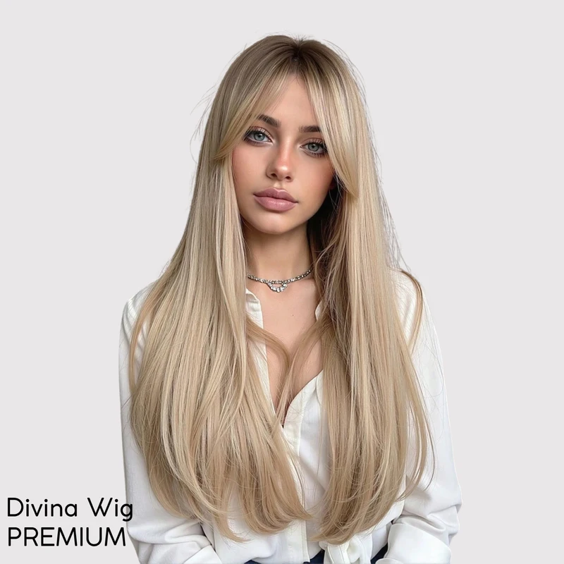 Long Straight Blonde Wig 26 Inch Gradient Synthetic Hair with Bangs Natural Look
Long Straight Blonde Wig 26 Inch Gradient Synthetic Hair with Bangs Natural Look
