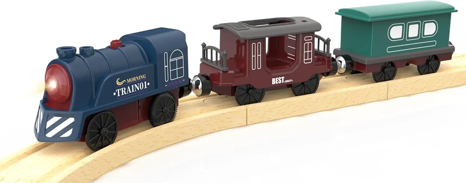 Battery Operated Train for Wooden Track, 3Pcs Train Toy Set for 3 4 5+Years old Boy Girl Kids, Motorized Train Accessories El
Battery Operated Train for Wooden Track, 3Pcs Train Toy Set for 3 4 5+Years old Boy Girl Kids, Motorized Train Accessories El