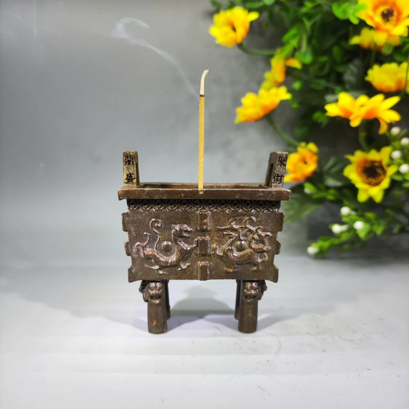 Alloy , Double Dragon , Quadrilateral Beast Tripod , Shengding Incense Burner Ornament, H
Alloy , Double Dragon , Quadrilateral Beast Tripod , Shengding Incense Burner Ornament, H
