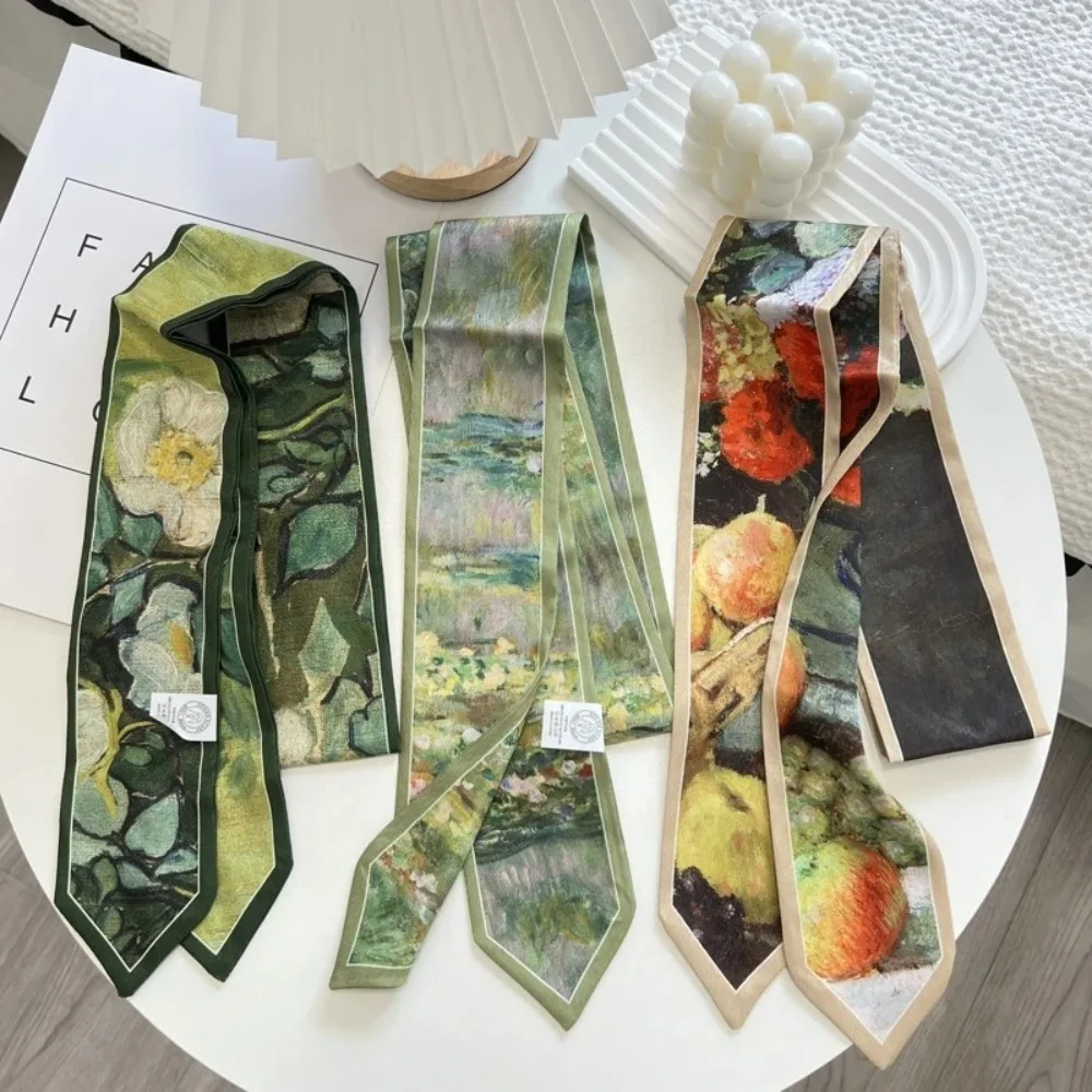 Lightweight 130×7cm Long Silk Scarf Vintage Flower Print Hair Band High-Grade Silk Shawl Satin Ribbon Hair Accessories for Women
Lightweight 130×7cm Long Silk Scarf Vintage Flower Print Hair Band High-Grade Silk Shawl Satin Ribbon Hair Accessories for Women