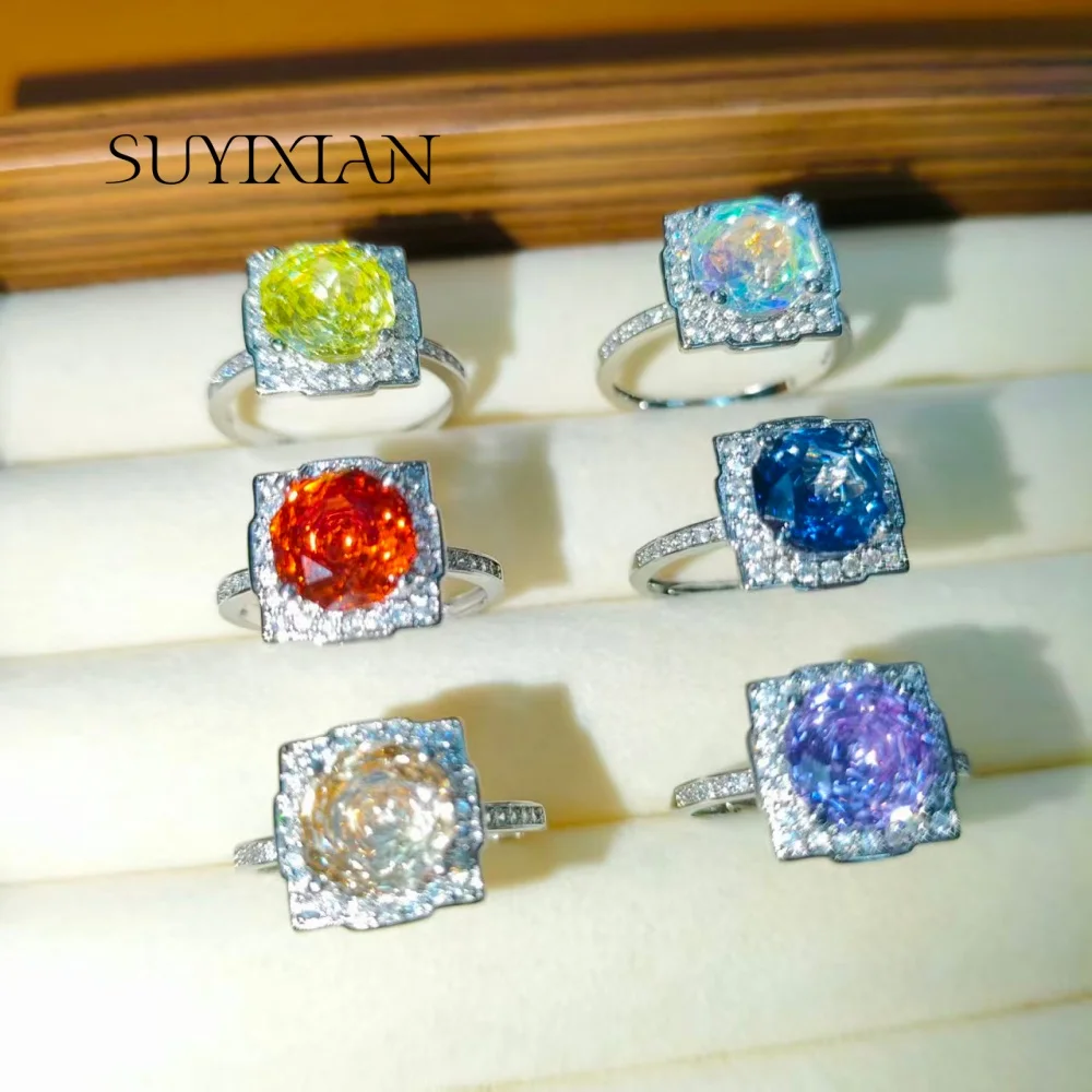 925 Sterling Silver Fashion Light Luxury Octagonal Millennium Rose Cut Zircon Square Ring Birthday Party Anniversary Gift
925 Sterling Silver Fashion Light Luxury Octagonal Millennium Rose Cut Zircon Square Ring Birthday Party Anniversary Gift
