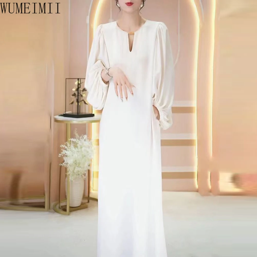 New fashionable and retrosimple casual white high-end long a-word dress summer dress women 2025
New fashionable and retrosimple casual white high-end long a-word dress summer dress women 2025