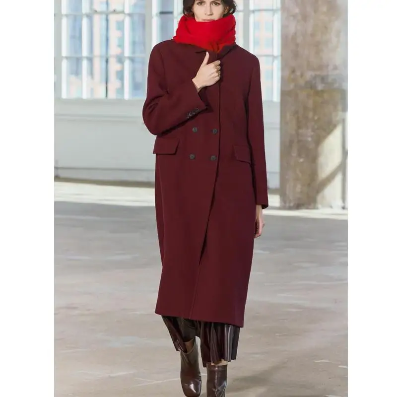 Autumn Winter New Women's Long Sve Turn-down Collar Double-breasted Wool Blend Coat Jaet 923756 Straight-cut Commute Sle
Autumn Winter New Women's Long Sve Turn-down Collar Double-breasted Wool Blend Coat Jaet 923756 Straight-cut Commute Sle
