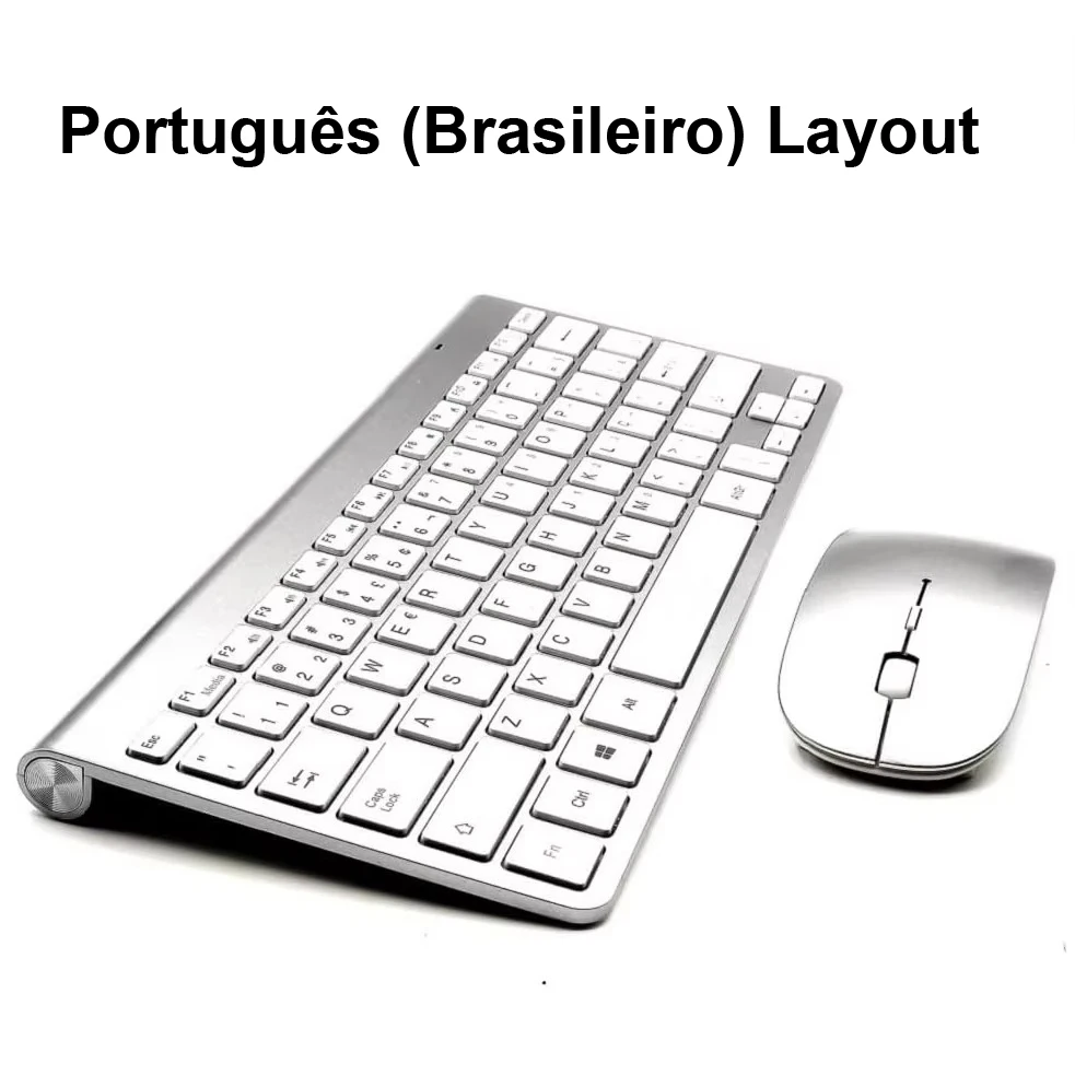 Ультратонкая беспроводная клавиатура и мышь, комбинированная 2,4G, бразильская португальская раскладка, мультимедийная низкий уровень шума для ноутбука, настольного компьютера, Windows Smart
Ультратонкая беспроводная клавиатура и мышь, комбинированная 2,4G, бразильская португальская раскладка, мультимедийная низкий уровень шума для ноутбука, настольного компьютера, Windows Smart