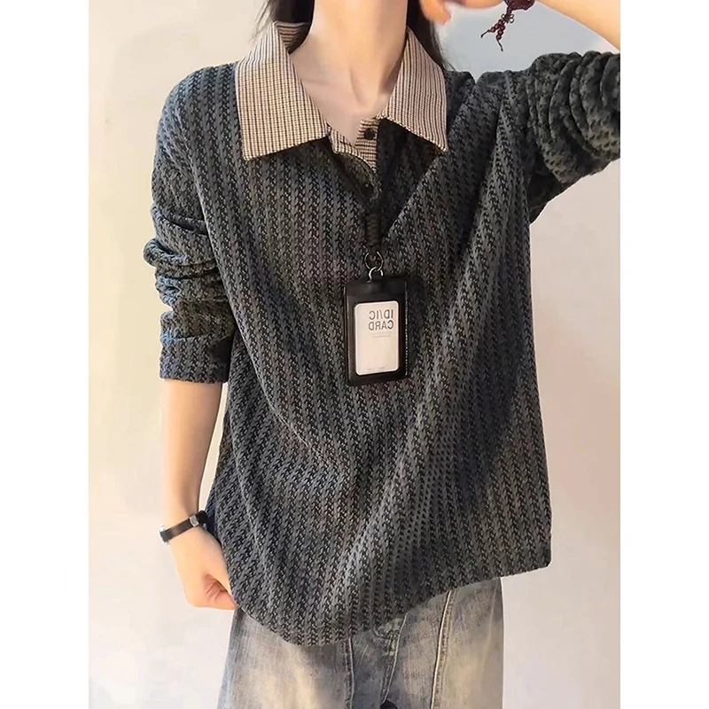 Men's Autumn Vintage Knitted Long Sleeve Polo Shirt Plaid Collar Loose Casual Streetwear Retro Knitwear Top for Men Trend Daily
Men's Autumn Vintage Knitted Long Sleeve Polo Shirt Plaid Collar Loose Casual Streetwear Retro Knitwear Top for Men Trend Daily