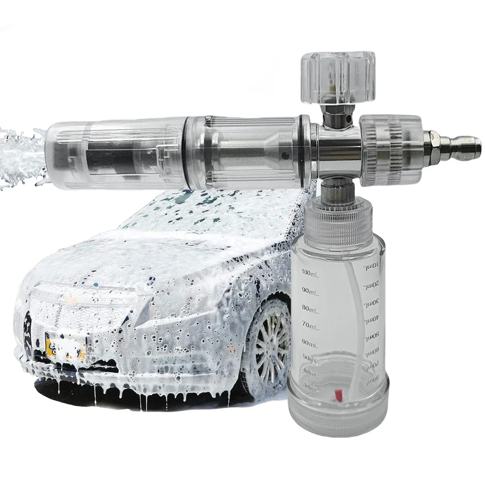 100ml Liquid Foam Spray Bottle Adjustable 4500PSI Pressure Washer Gun with 1/4 Inch Quick Connector Water Foam Pot for Car Wash
100ml Liquid Foam Spray Bottle Adjustable 4500PSI Pressure Washer Gun with 1/4 Inch Quick Connector Water Foam Pot for Car Wash