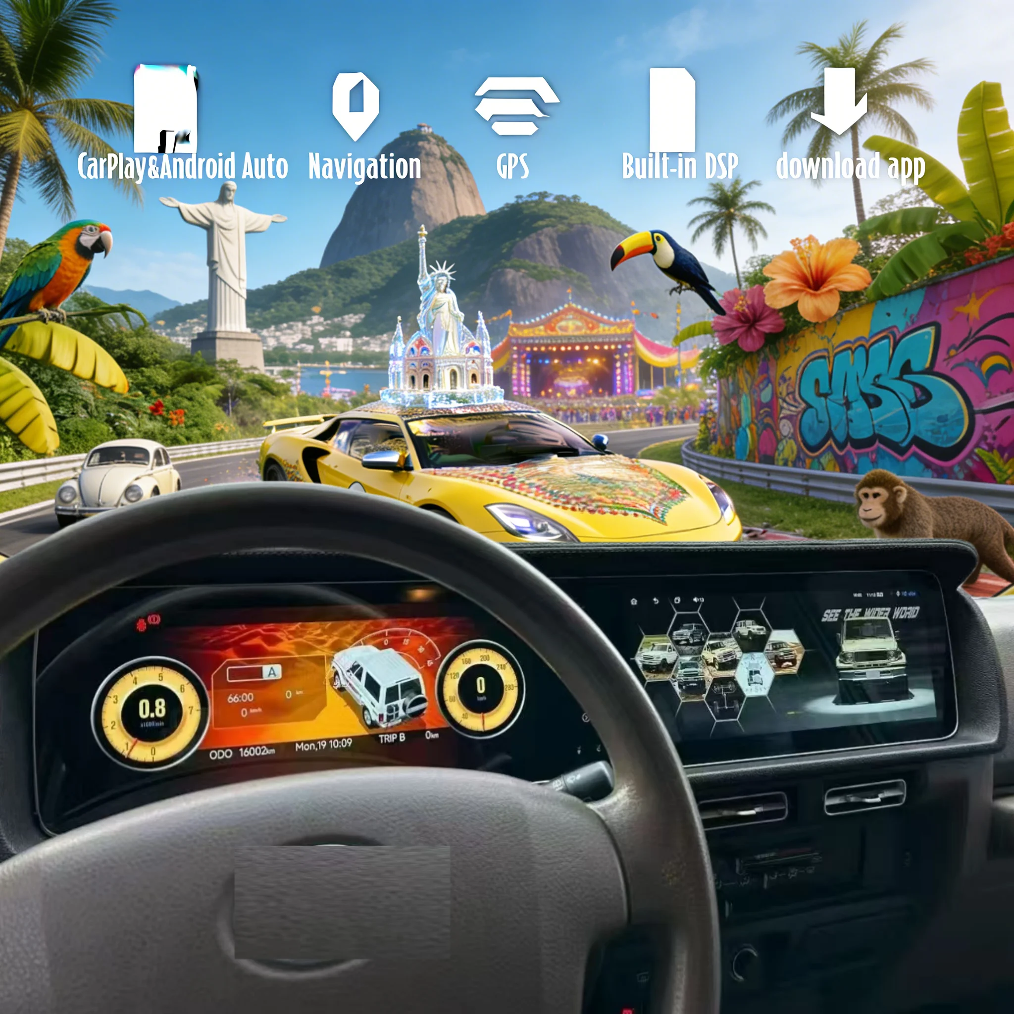 24.6-дюймовый автомобильный мультимедийный центр G-Style с CarPlay и Android 14 для Toyota Land Cruiser LC76 2007-2021: обновление автомагнитолы, GPS и стереосистемы
24.6-дюймовый автомобильный мультимедийный центр G-Style с CarPlay и Android 14 для Toyota Land Cruiser LC76 2007-2021: обновление автомагнитолы, GPS и стереосистемы