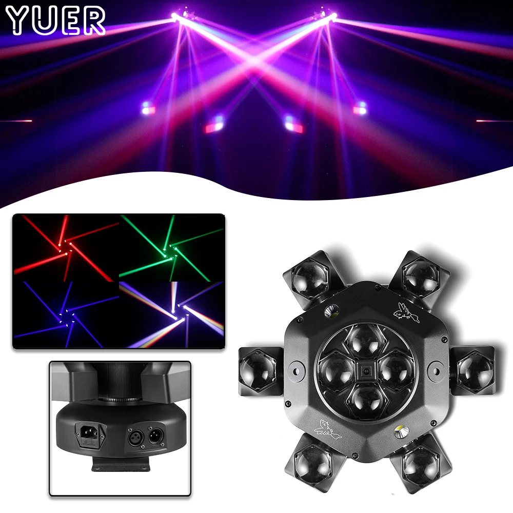 DJ RG Laser 6 Heads 10X10W Beam Moving Head Light DMX512 Strobe Stage Effect Lighting Disco Music Dance Party Club Bar Lights
DJ RG Laser 6 Heads 10X10W Beam Moving Head Light DMX512 Strobe Stage Effect Lighting Disco Music Dance Party Club Bar Lights