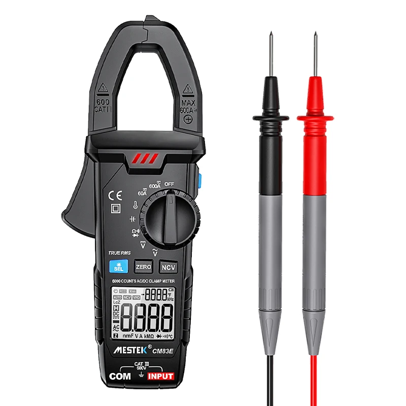 6000 Counts Auto Range Digital Clamp Meter AC DC 600A True RMS with NCV Auto Ammeter Clamp Meter
6000 Counts Auto Range Digital Clamp Meter AC DC 600A True RMS with NCV Auto Ammeter Clamp Meter