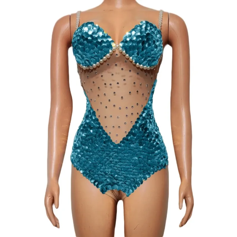 Scale Sequins Bodysuit Rhinestones Dance Leotard Women Sexy Stage Wear Gold Blue Sleeveless Cosplay Costume Nightclub Party Show
Scale Sequins Bodysuit Rhinestones Dance Leotard Women Sexy Stage Wear Gold Blue Sleeveless Cosplay Costume Nightclub Party Show