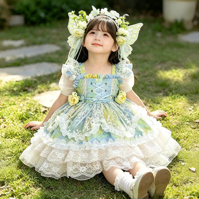 Girls Lolita Princess Dress Wizard of Oz Super Flower Dress Summer Kids Boutique Clothes Spanish Flower Girls Wedding Costume
Girls Lolita Princess Dress Wizard of Oz Super Flower Dress Summer Kids Boutique Clothes Spanish Flower Girls Wedding Costume