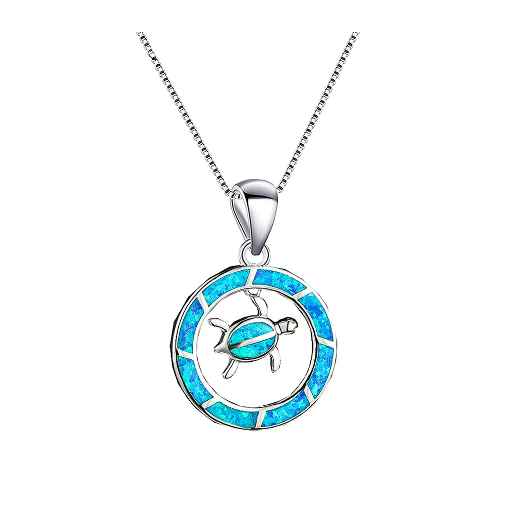 Sea Turtle Pendant Necklace,Ocean Themed Jewelry with Blue Synthetic Opal,Minimalist Silver Color Gift for Her,Animal Lover Gift
Sea Turtle Pendant Necklace,Ocean Themed Jewelry with Blue Synthetic Opal,Minimalist Silver Color Gift for Her,Animal Lover Gift