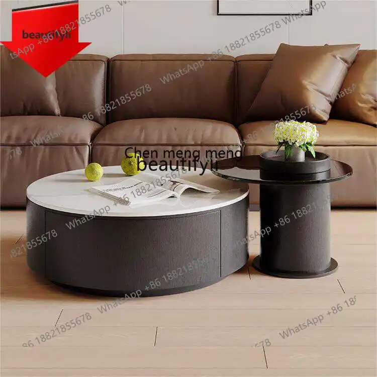 E153 Light Luxury Stone Plate Coffee Table round Size round Combination Simple Home Living Room Large and Small Apartment Type
E153 Light Luxury Stone Plate Coffee Table round Size round Combination Simple Home Living Room Large and Small Apartment Type