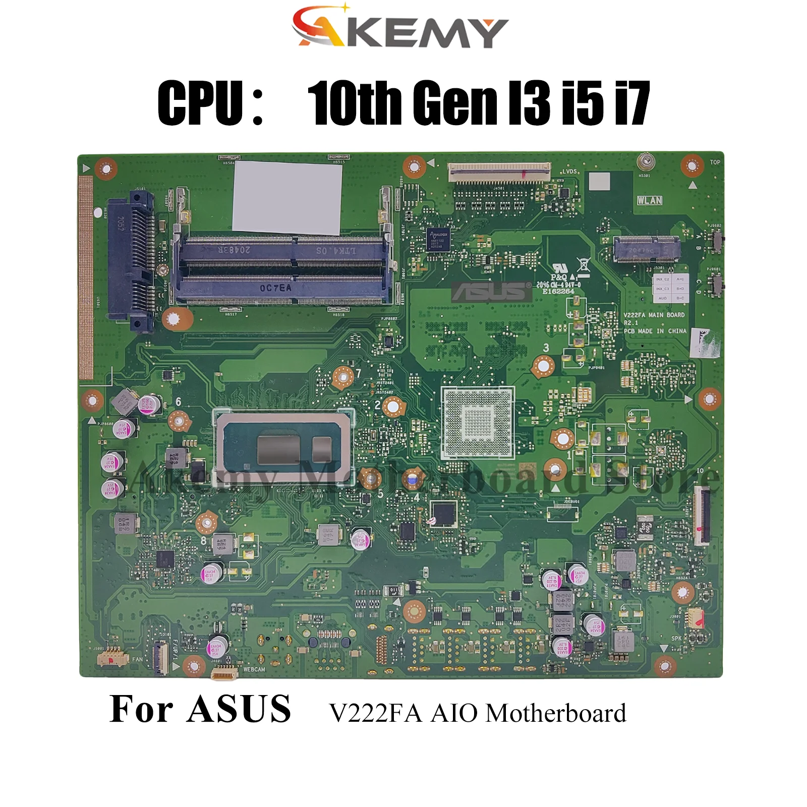 V222FA Motherboard For ASUS Vivo AiO V222FB V222FA V222F Mainboard With 10th Gen I3 i5 i7 tests OK fast shipping High quality
V222FA Motherboard For ASUS Vivo AiO V222FB V222FA V222F Mainboard With 10th Gen I3 i5 i7 tests OK fast shipping High quality