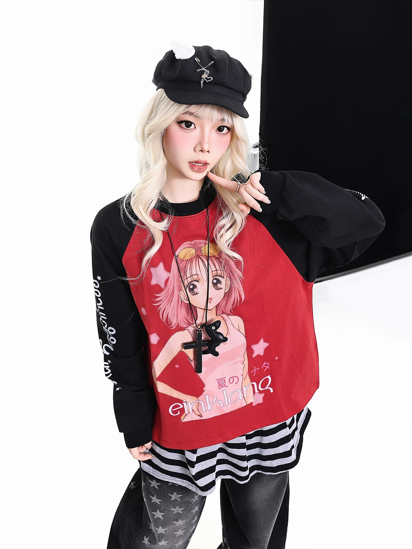 Женская свободная футболка YO Retro Orange Jelly с длинным рукавом и аниме-принтом, весенняя повседневная модель, дышащая и комфортная, с эффектом стройности
Женская свободная футболка YO Retro Orange Jelly с длинным рукавом и аниме-принтом, весенняя повседневная модель, дышащая и комфортная, с эффектом стройности