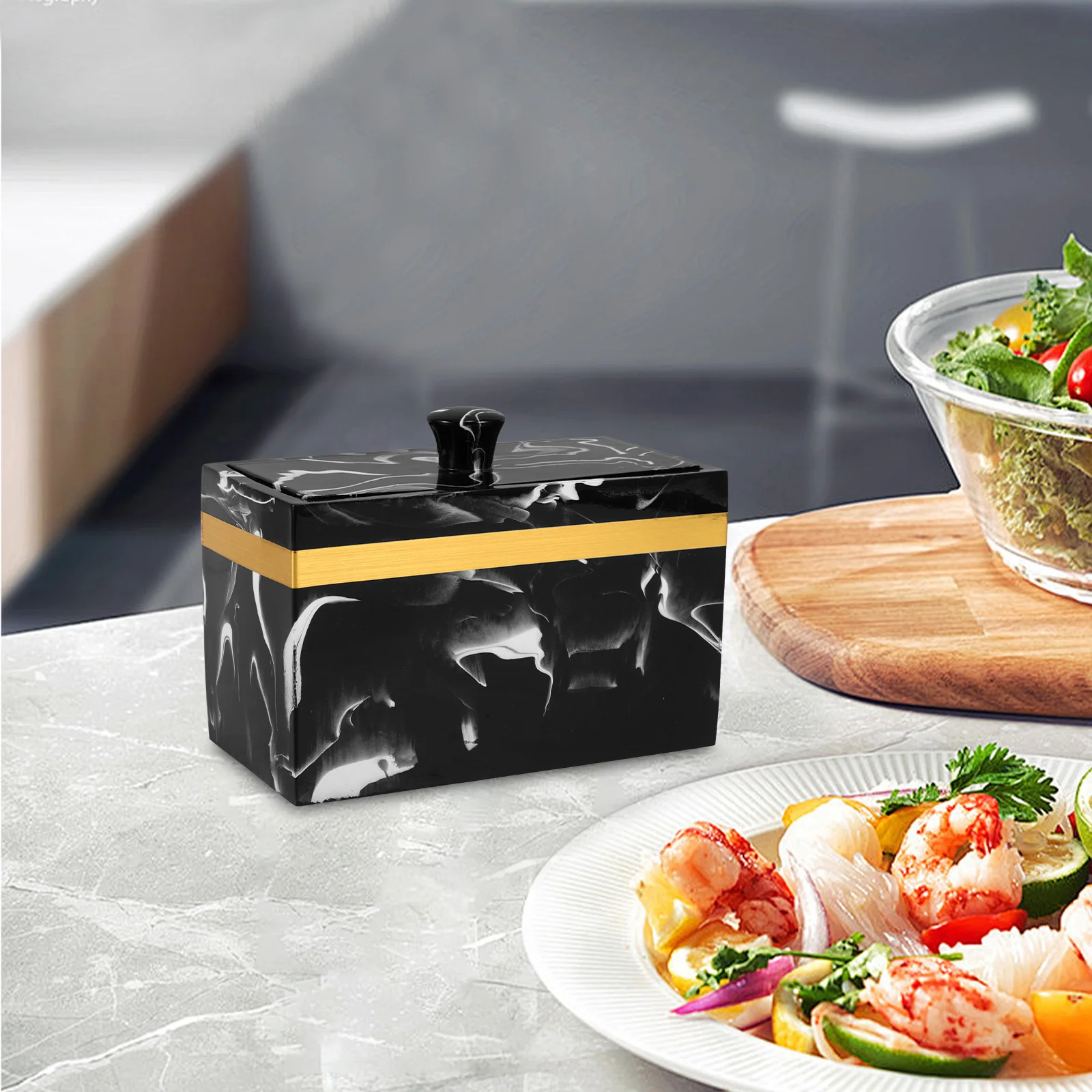 Creative Cotton Swab Box 2 Compartments Organizer Marble Pattern Black Gold Vanity Bathroom Countertop Storage
Creative Cotton Swab Box 2 Compartments Organizer Marble Pattern Black Gold Vanity Bathroom Countertop Storage