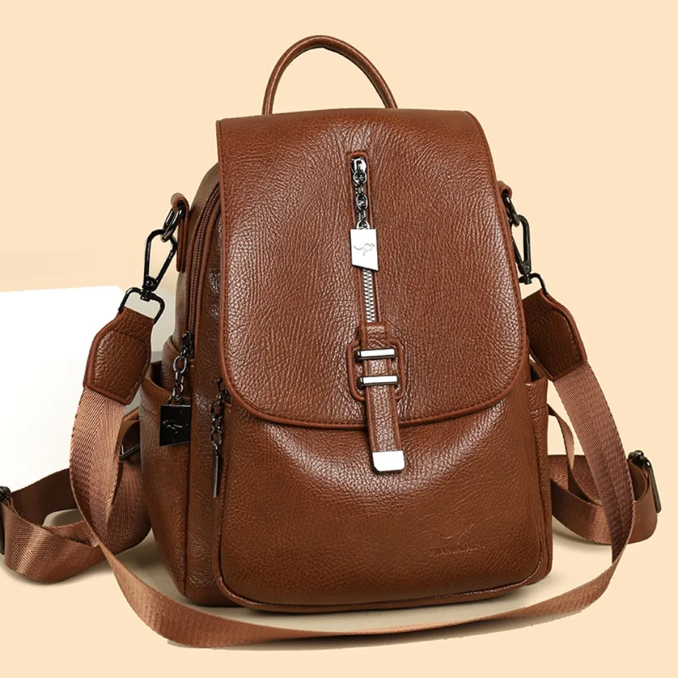 Women Soft Pu Leather Backpack Vintage Multifunctional Shoulder Bag Large Capacity Anti-theft Travel School Rucksack for Ladies
Women Soft Pu Leather Backpack Vintage Multifunctional Shoulder Bag Large Capacity Anti-theft Travel School Rucksack for Ladies
